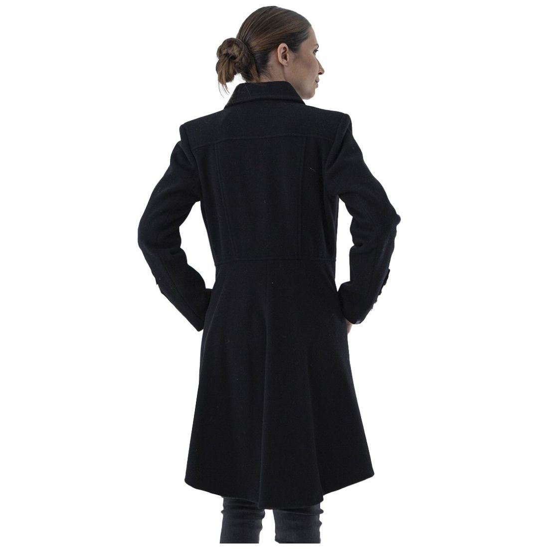 Abrigo Besado Militar Corte en Cintura Shyla