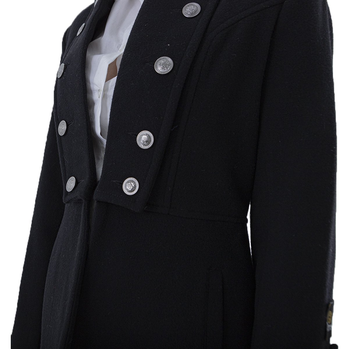 Abrigo Besado Militar Corte en Cintura Shyla