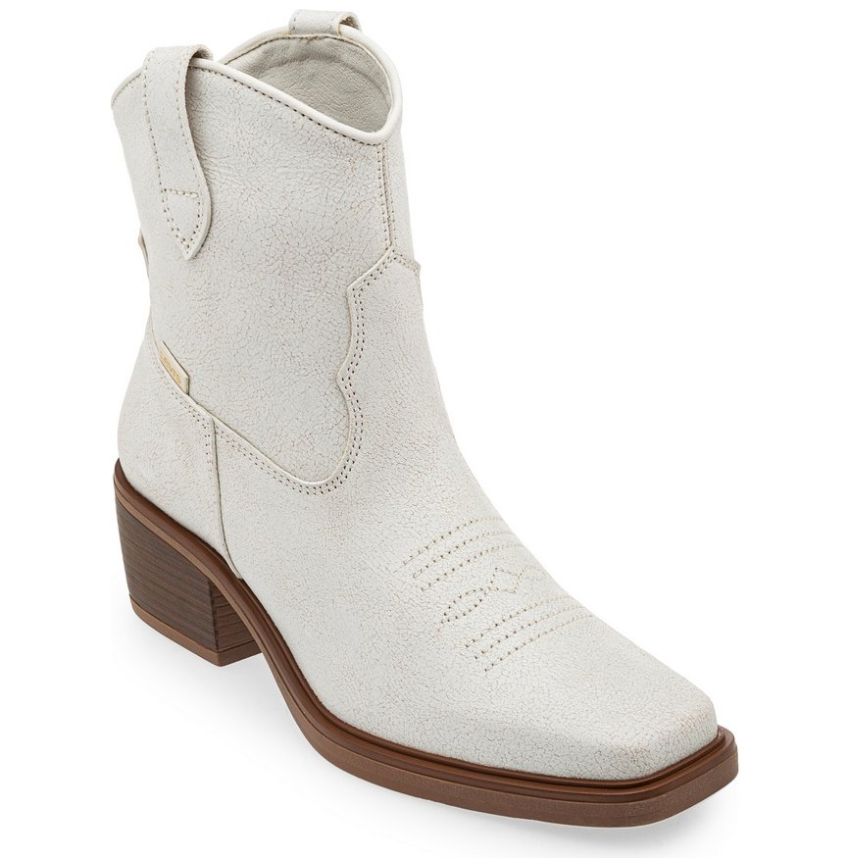 Bota Vaquera Crema Levis