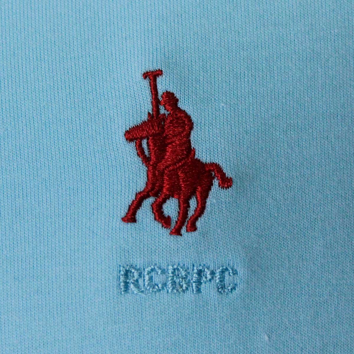 Playera Polo Club Manga Corta Cuello Redondo Celeste para Hombre