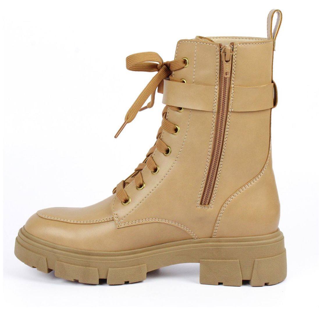 Bota Combat con Agujeta y Hebilla Michel Domit