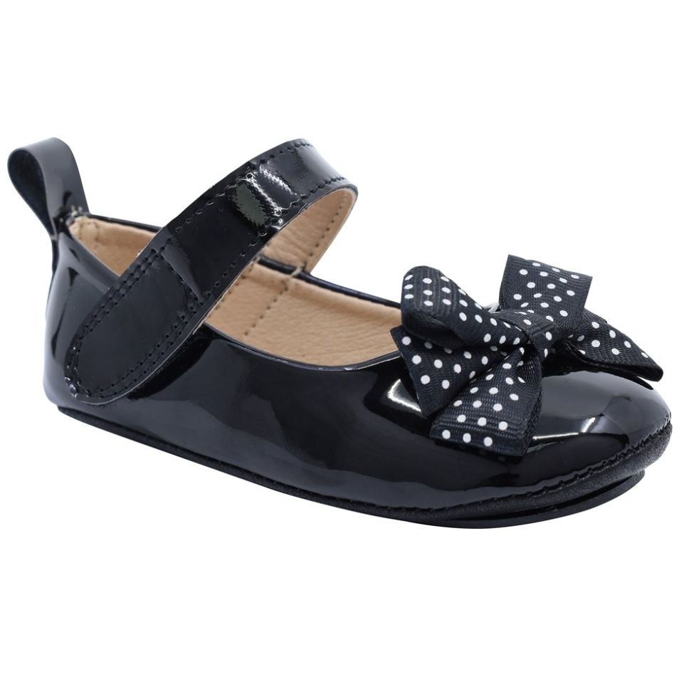 Balerina Coqueta Bebé con Moño 10-12 Negro