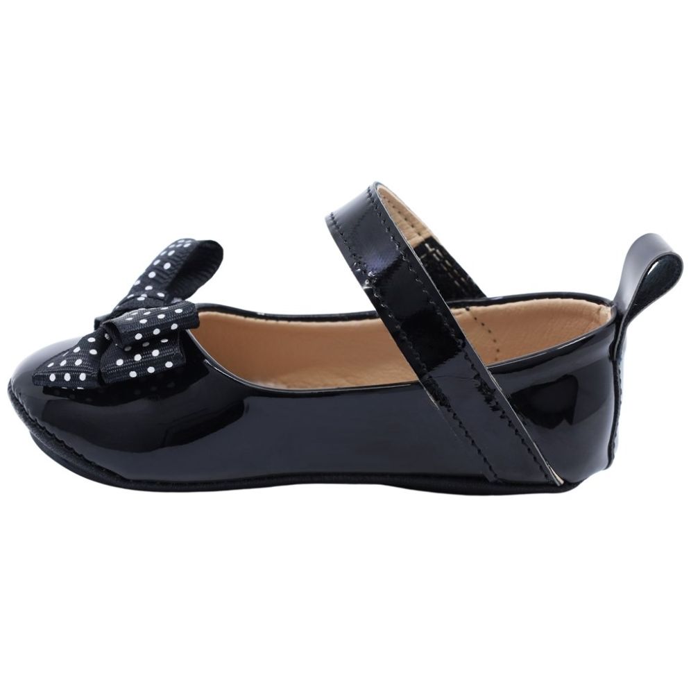 Balerina Coqueta Bebé con Moño 10-12 Negro