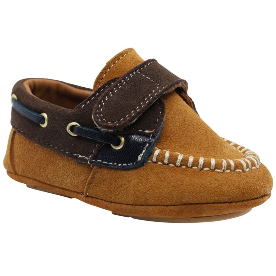 Mocasín Audaz Bebé con Velcro 10-12 Café