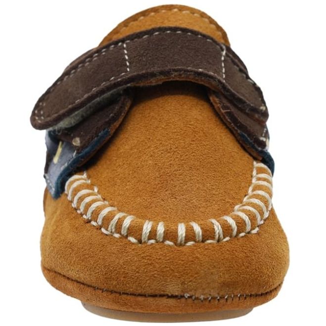 Mocasín Audaz Bebé con Velcro 10-12 Café