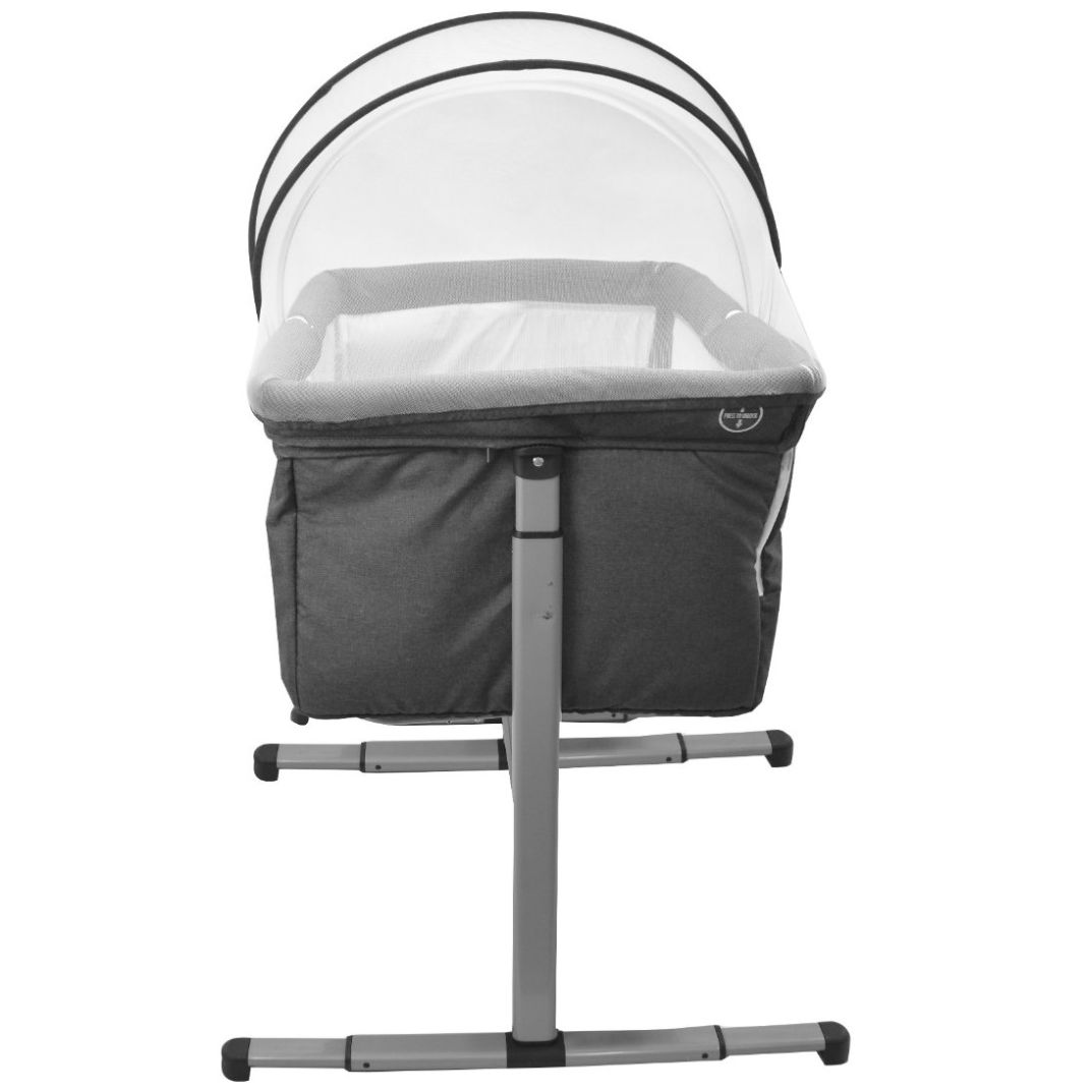 Cuna Colecho Mecedora Mix+ Gris Lifestyle By Infanti