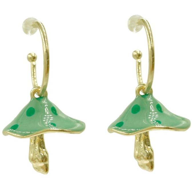 Aretes Hongo Verde Aktuales