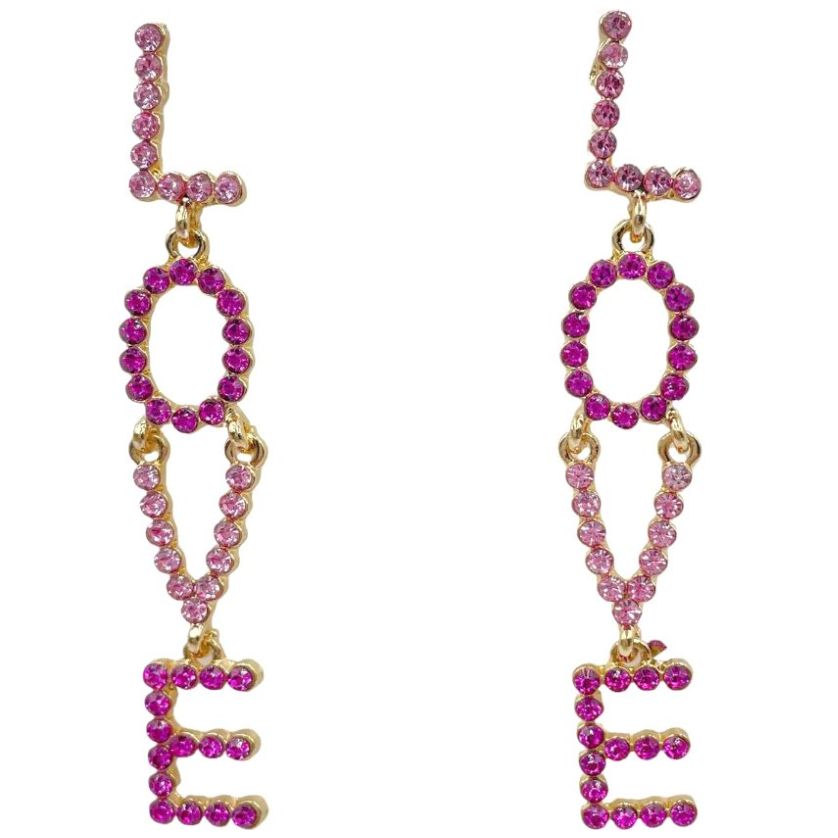 Aretes Love Cristales  Aktuales