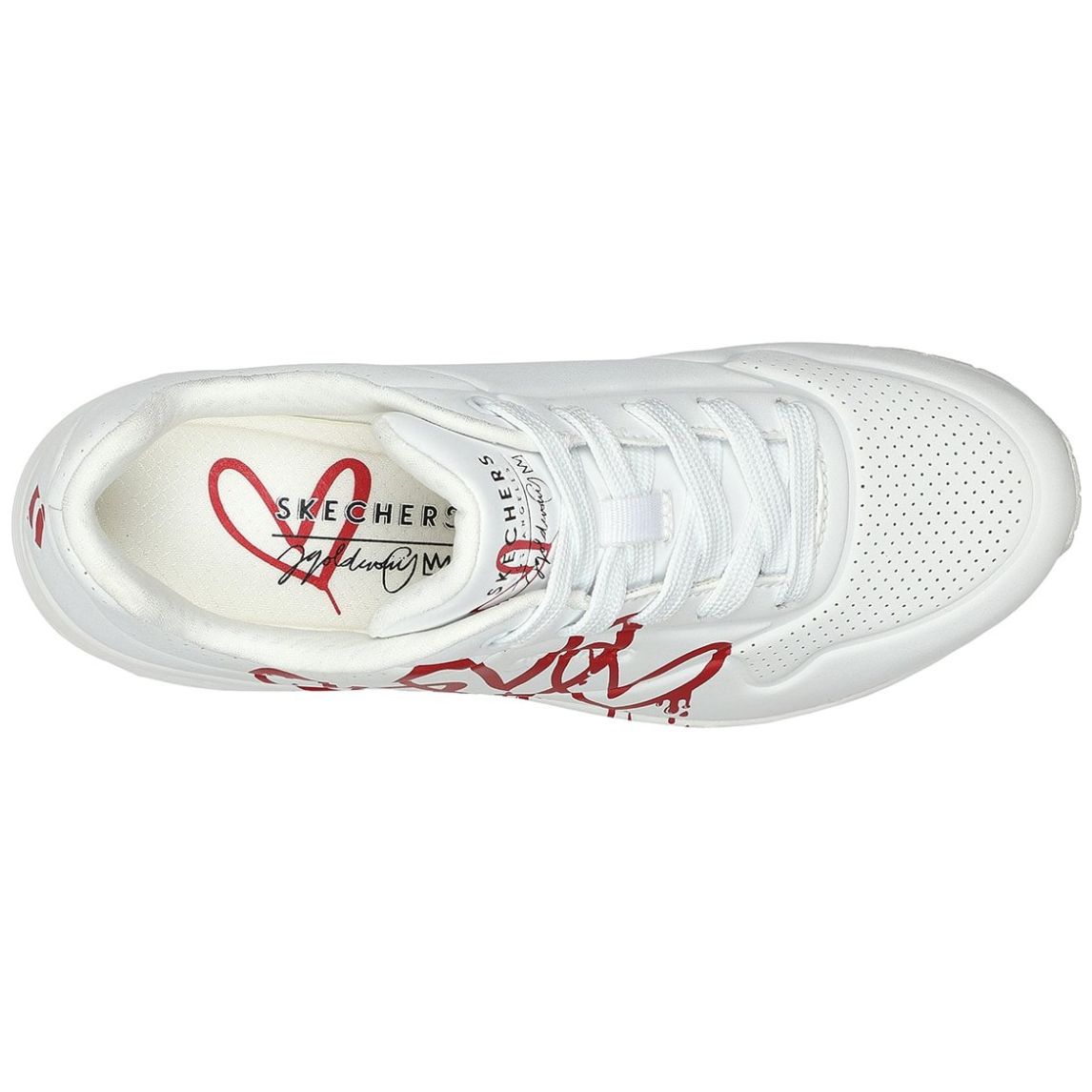 Tenis Diseño de Corazones Blanco Skechers
