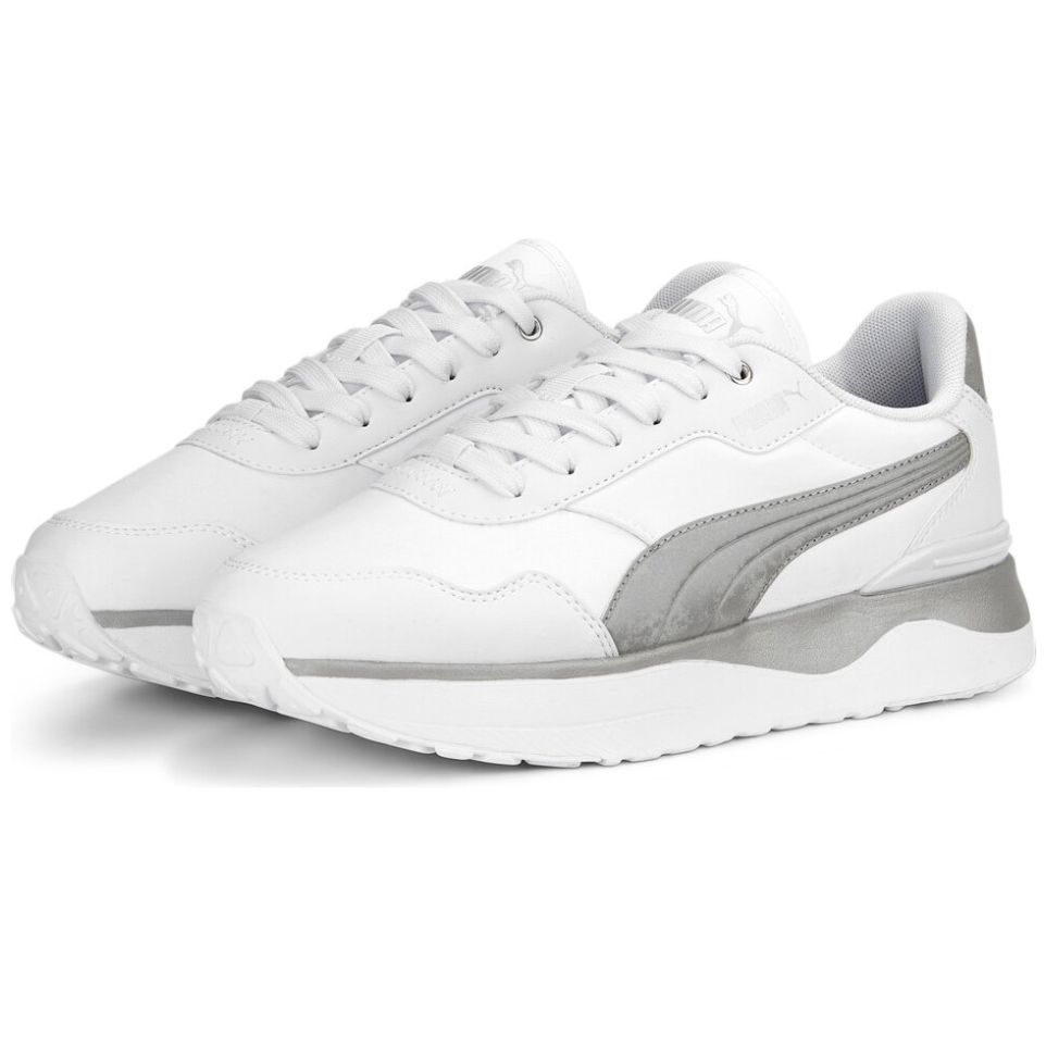 Tenis Casual C Detalles Blanco con Plata Puma