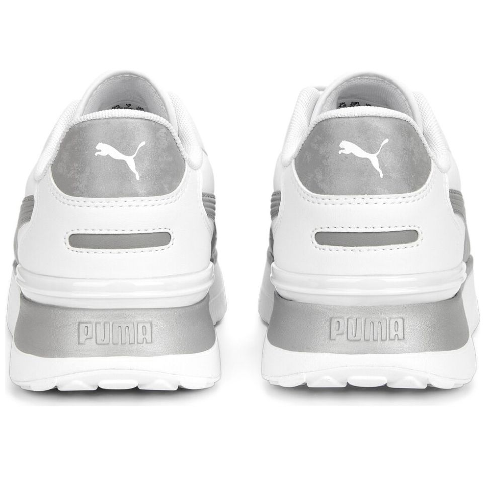 Tenis Casual C Detalles Blanco con Plata Puma