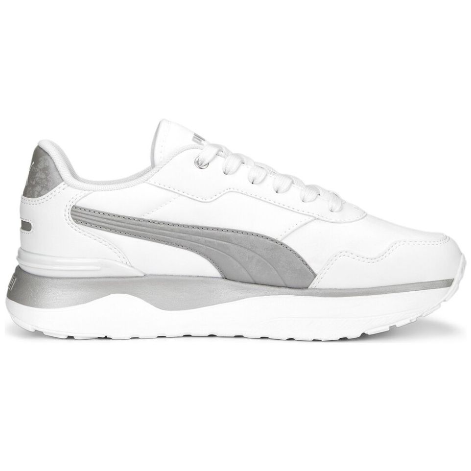 Tenis Casual C Detalles Blanco con Plata Puma