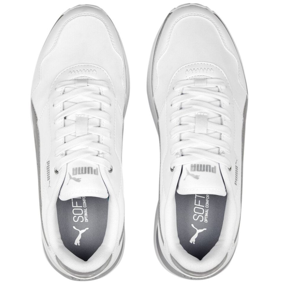 Tenis Casual C Detalles Blanco con Plata Puma