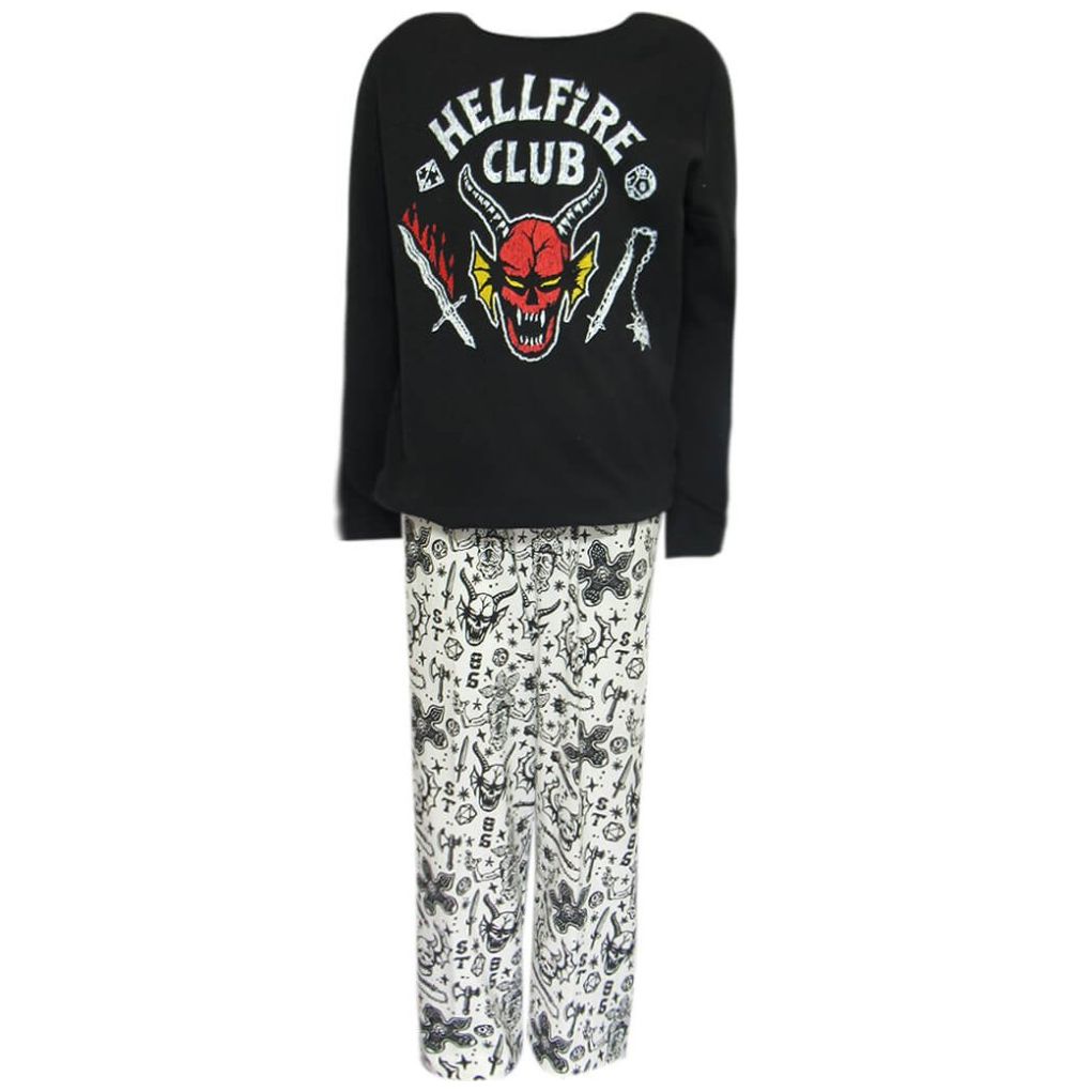 Pijama Playera Manga Larga Pantalón con Estampado Stranger Things para Niño