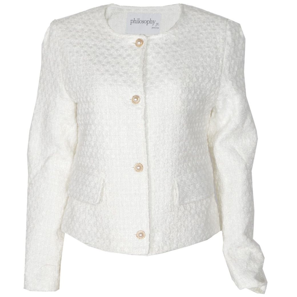 Abrigo Corto con Bolsillos y Botones para Mujer Philosophy Jr Petite