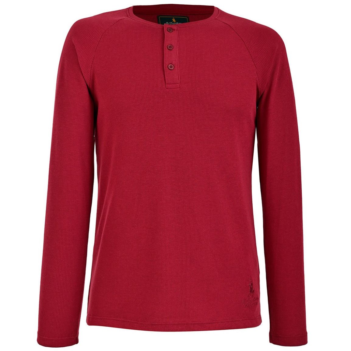 Playera Polo Club Manga Larga Cuello Henley para Hombre