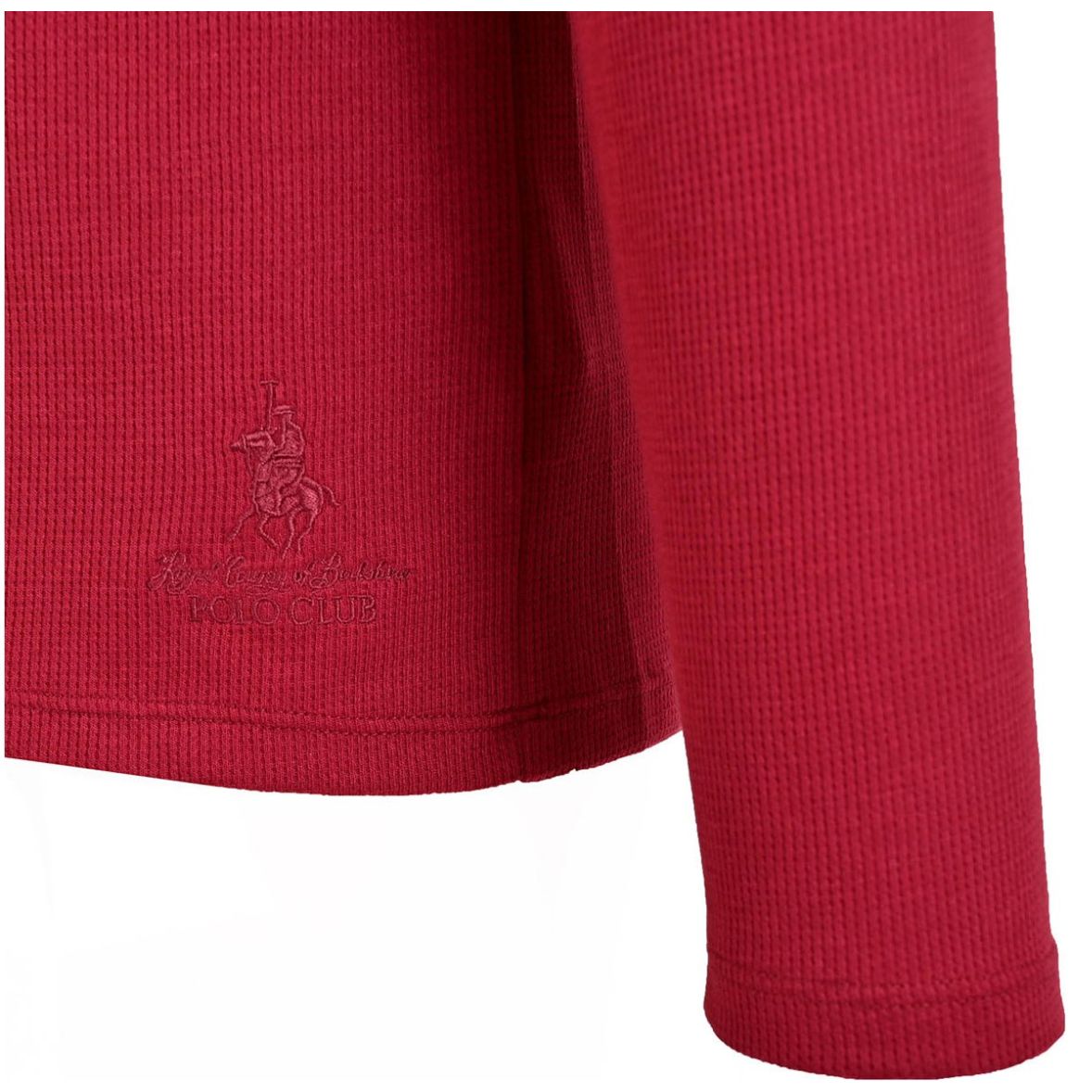 Playera Polo Club Manga Larga Cuello Henley para Hombre