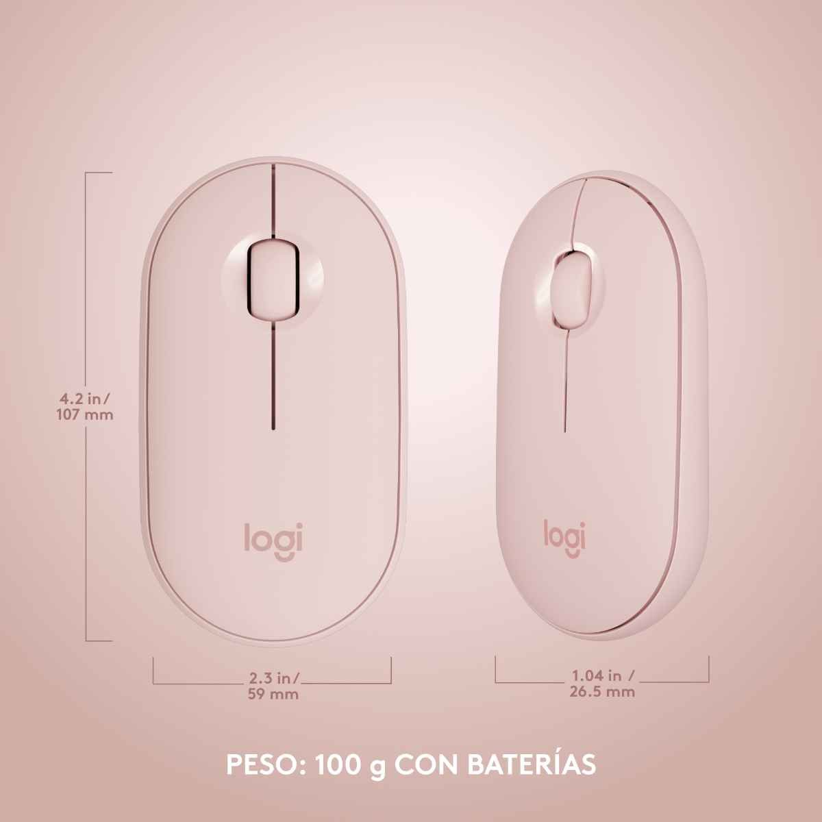 Mouse y Teclado Logitech Mk470 Rosa