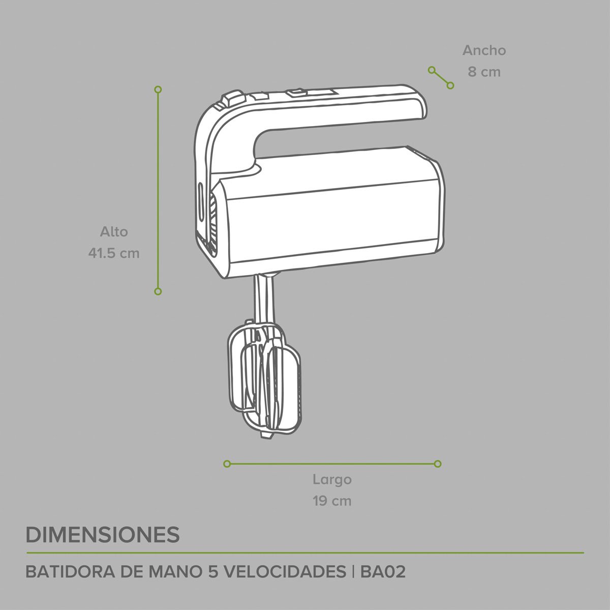 Batidora Avera de Mano 5 Velocidades