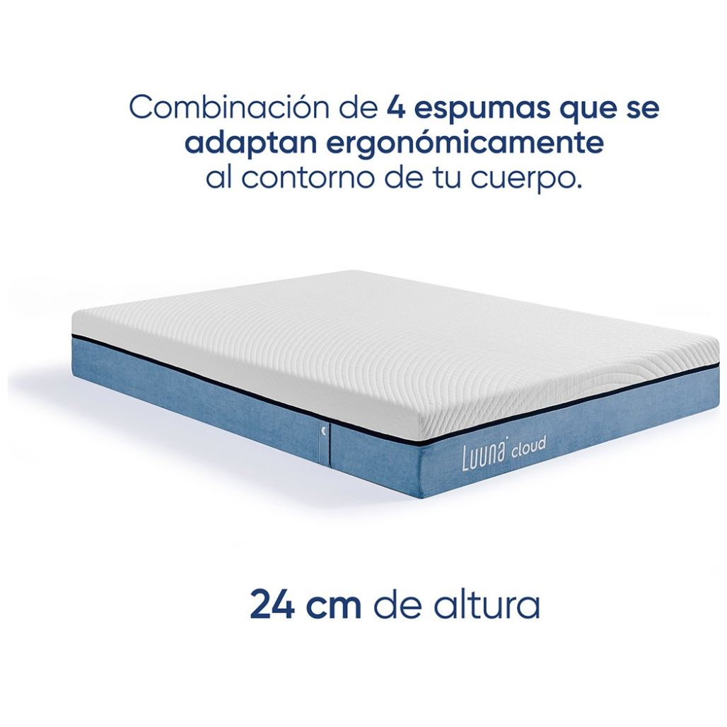 Colchón de Caja Queen Size Cloud Luuna