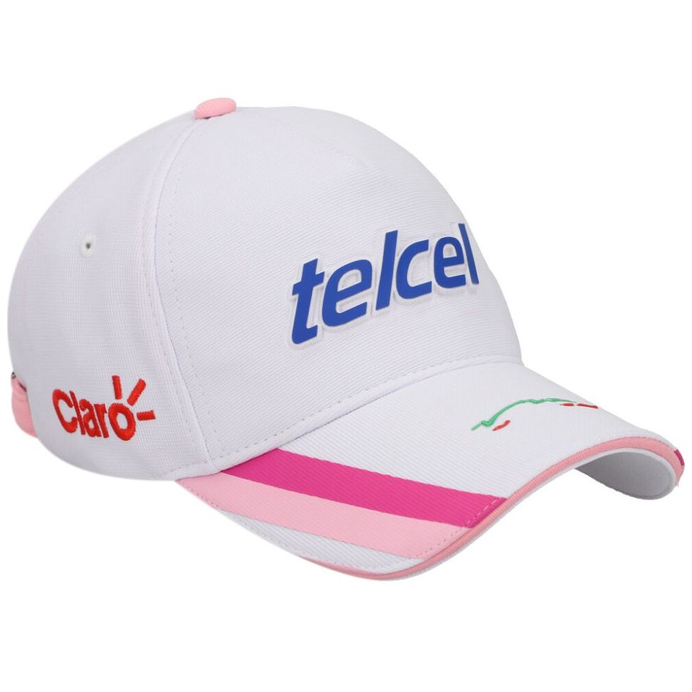 Gorra Pole Position Blanca Logo Realzado para Mujer