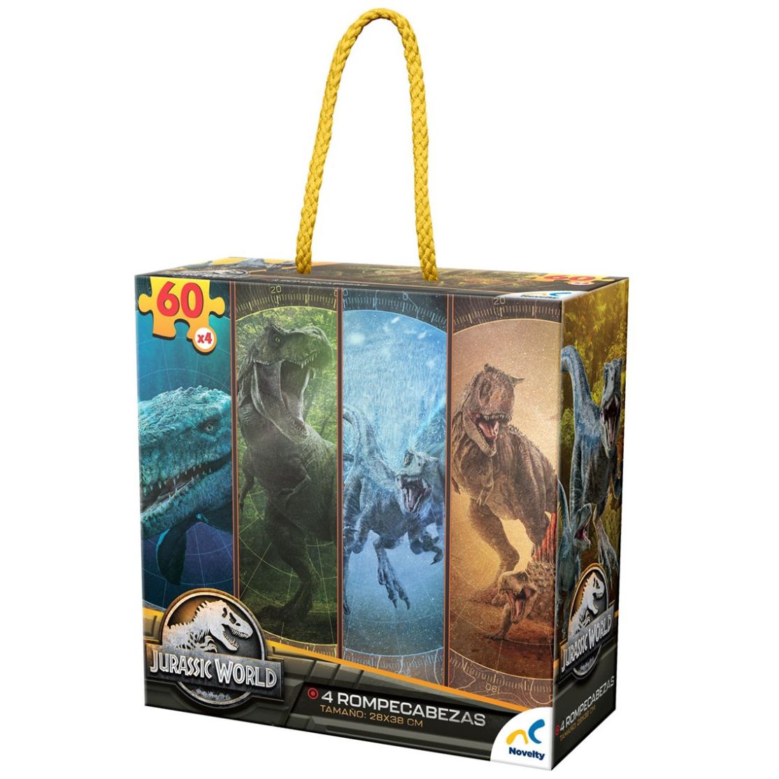 Rompecabezas 4 en 1 Jurassic World