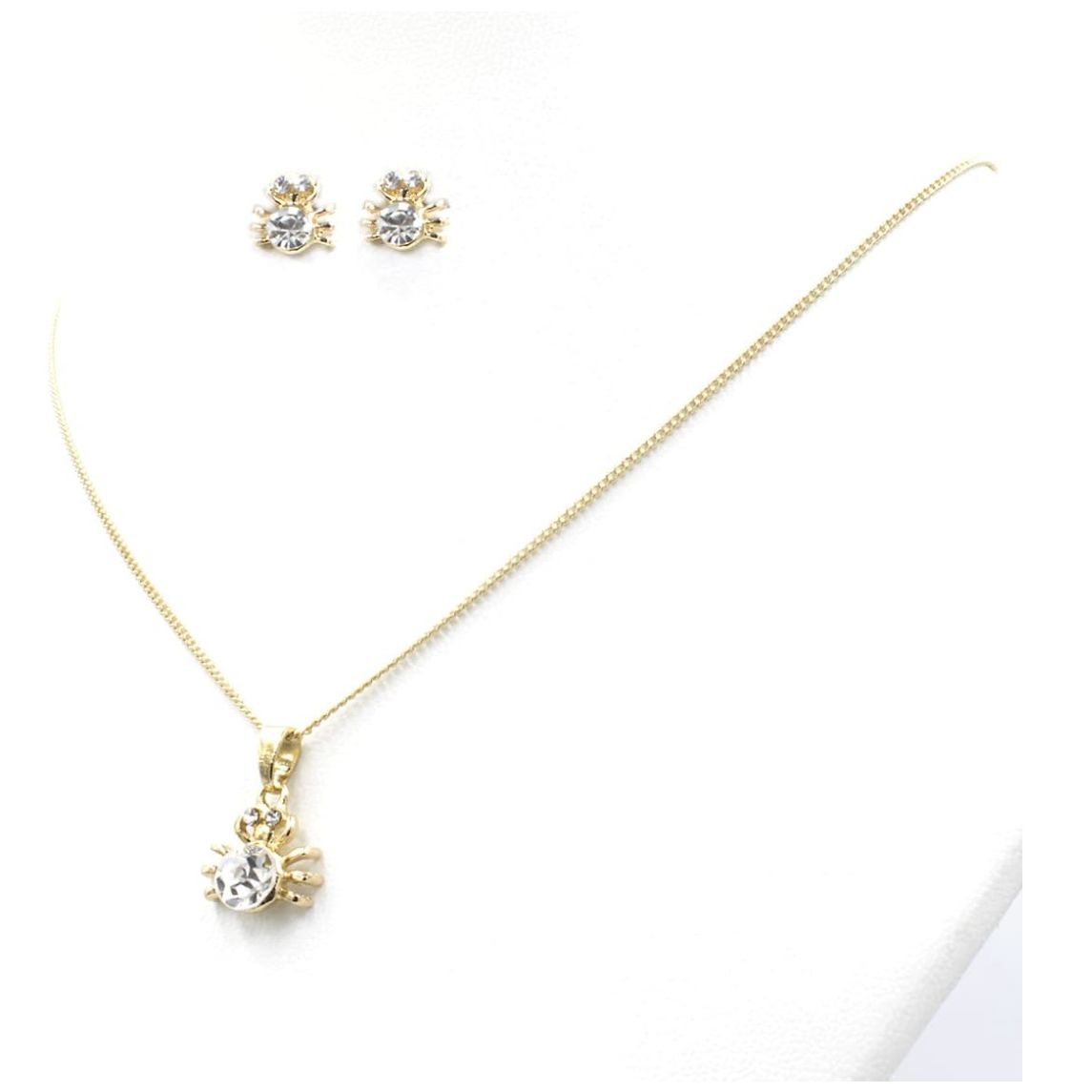 Juego de Collar Y Aretes con Dije de Araña