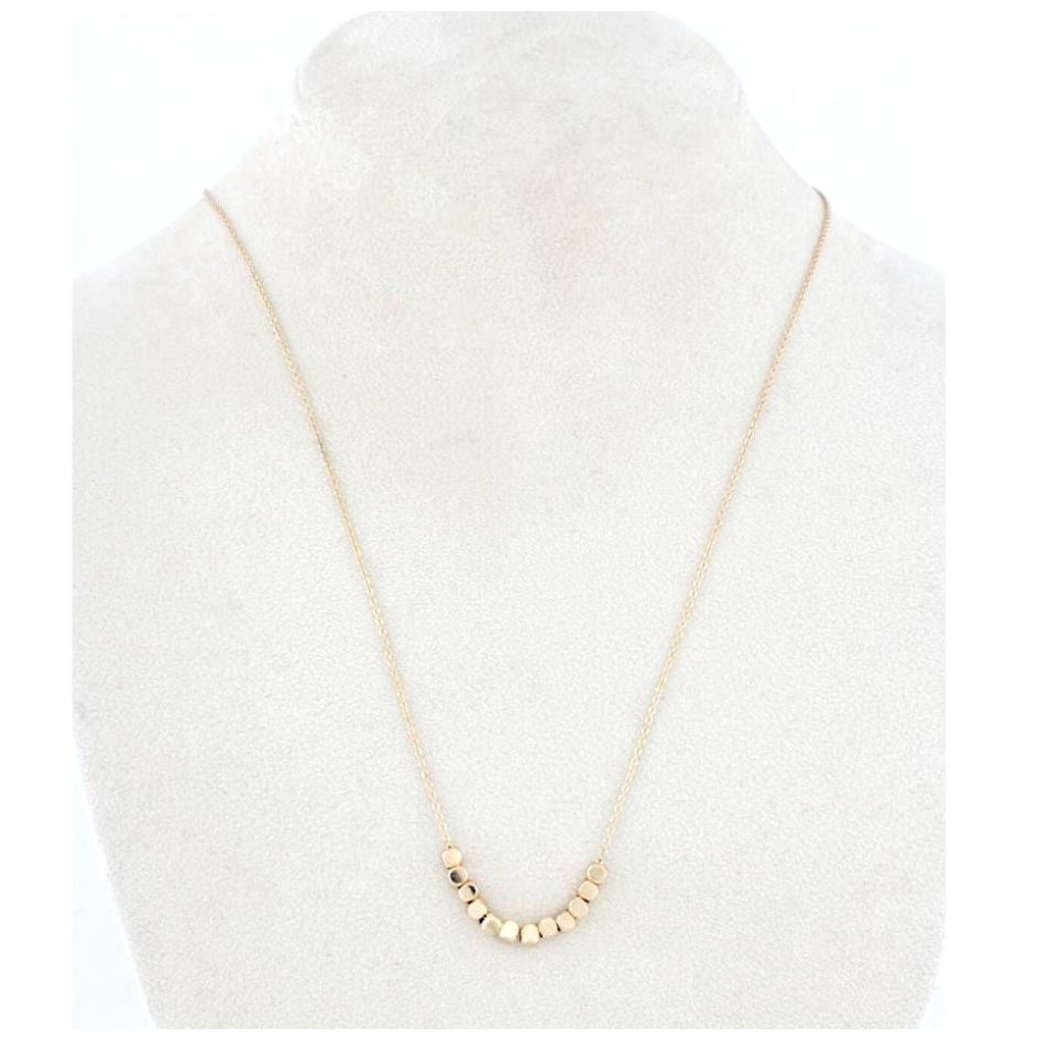 Collar Dorado con Cubos  Lulu