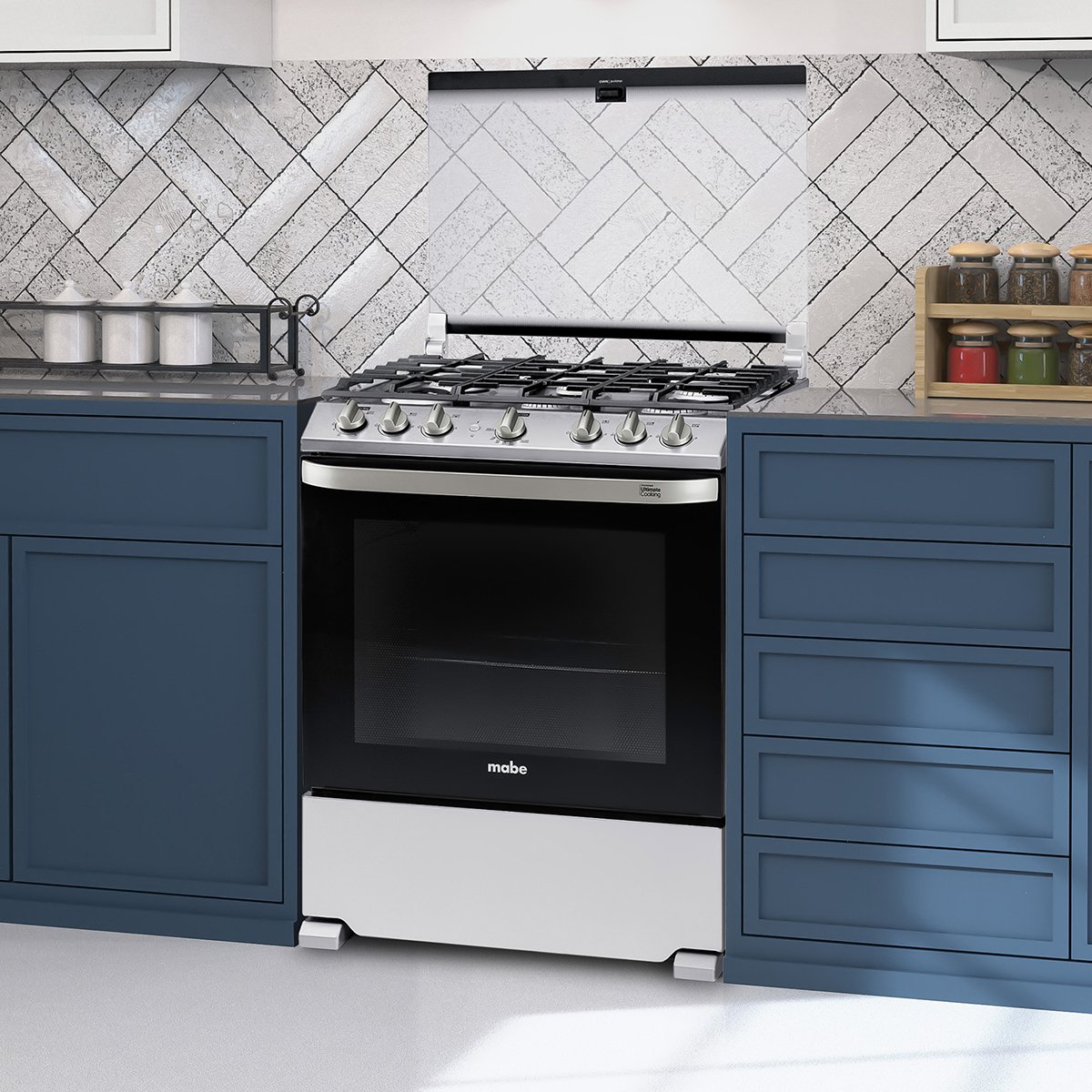 Combo Buen Fin Mabe Estufa 30 Cms Emh7612Dss Inoxidable y Horno de Microondas Hmm70Sej