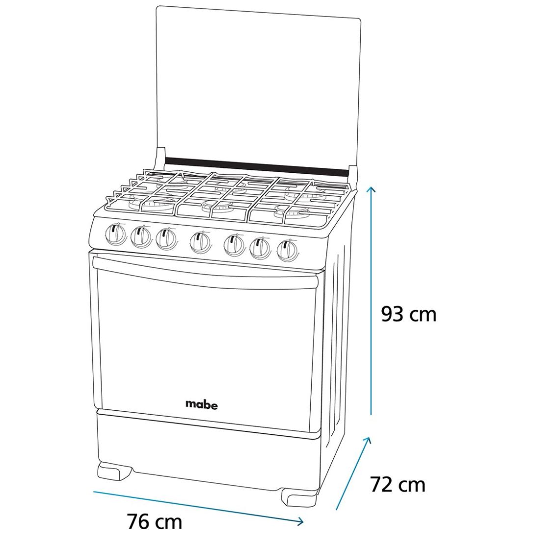 Combo Buen Fin Mabe Estufa 30 Cms Emh7612Dss Inoxidable y Horno de Microondas Hmm70Sej