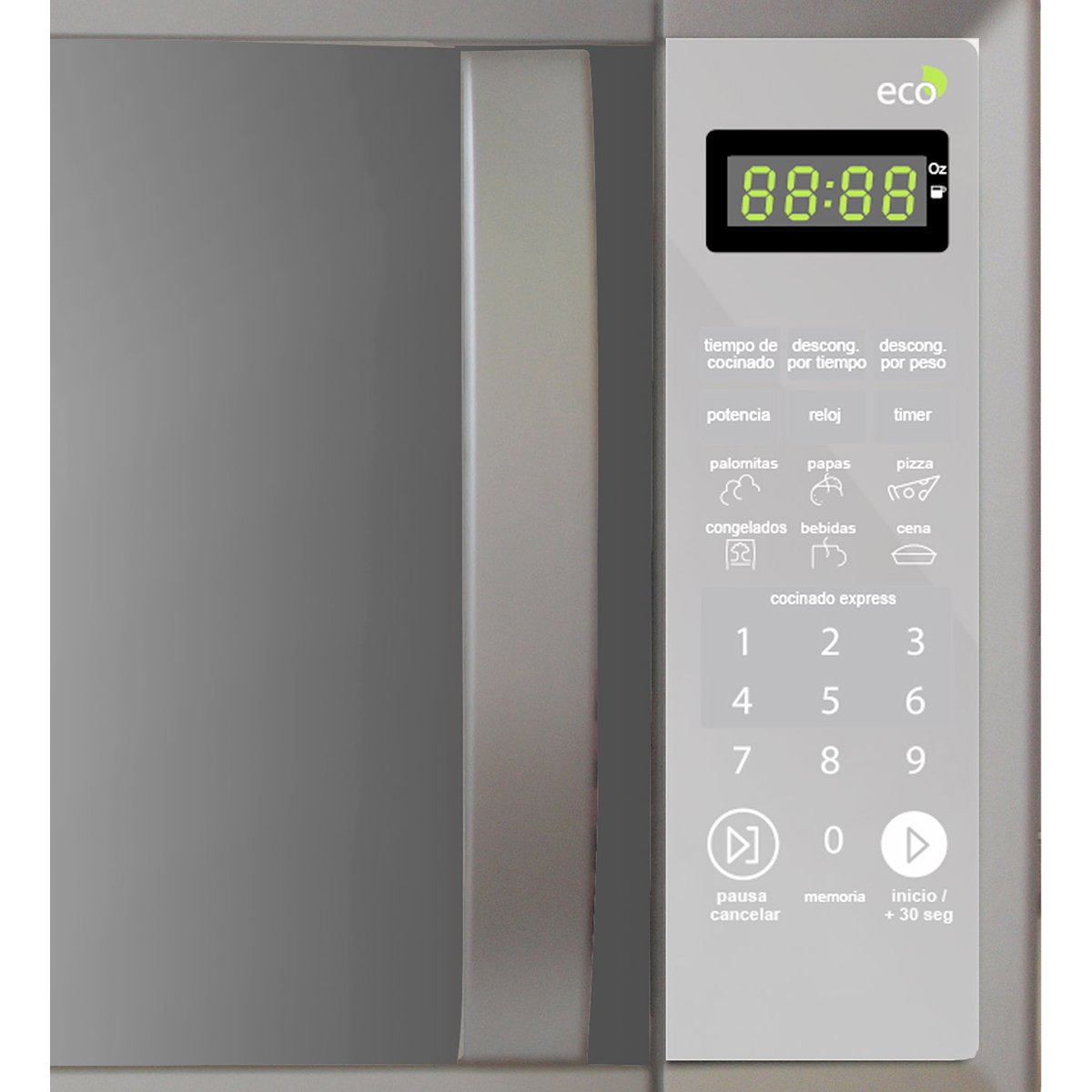 Combo Buen Fin Mabe Estufa 30 Cms Emh7612Dss Inoxidable y Horno de Microondas Hmm70Sej