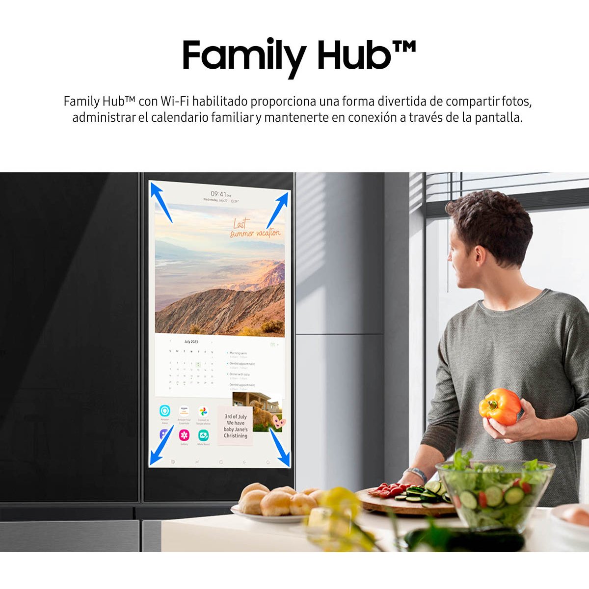 Refrigerador Samsung Bespoke Family Hub  Rf29Cb9900Qkem 28.6Ft/32"