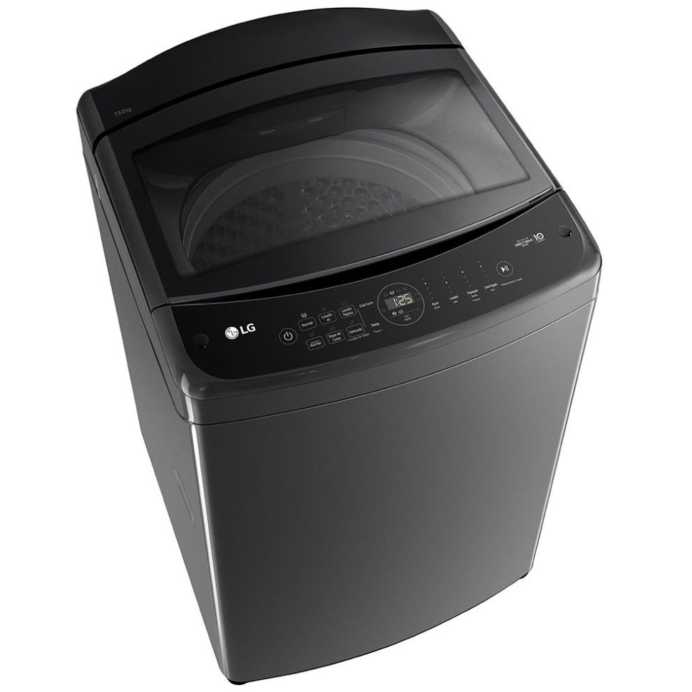 Lavadora Negra Lg Carga Superior 19 Kg Wt19Mv6