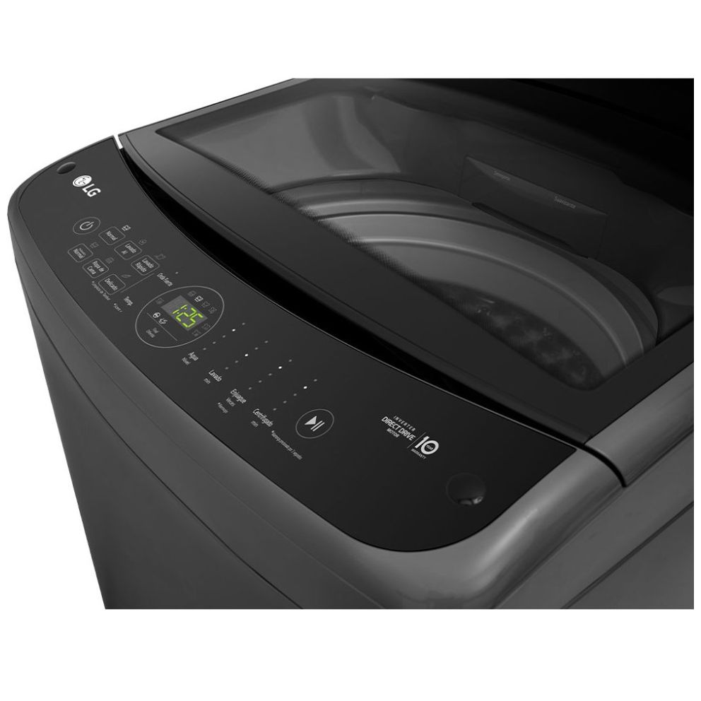 Lavadora Negra Lg Carga Superior 19 Kg Wt19Mv6