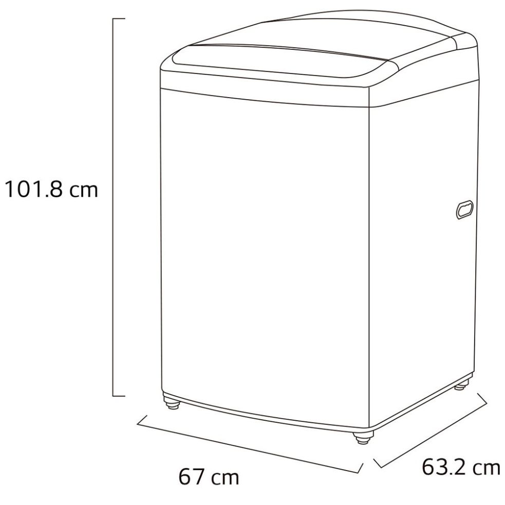 Lavadora Negra Lg Carga Superior 19 Kg Wt19Mv6