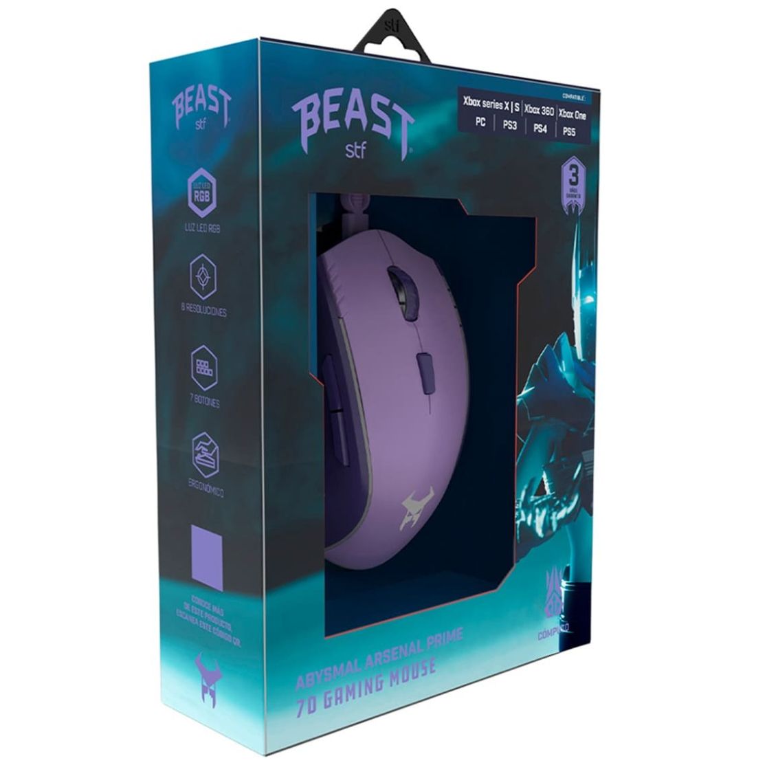 Mouse Stf Abysmal Arsenal Prime 7D Lila