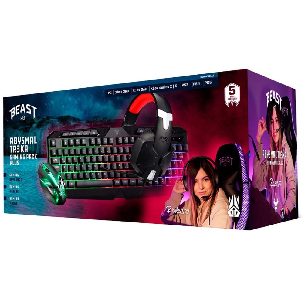 Teclado+ Mouse+ Audífonos Stf Abysmal Tr3Ka Gaming