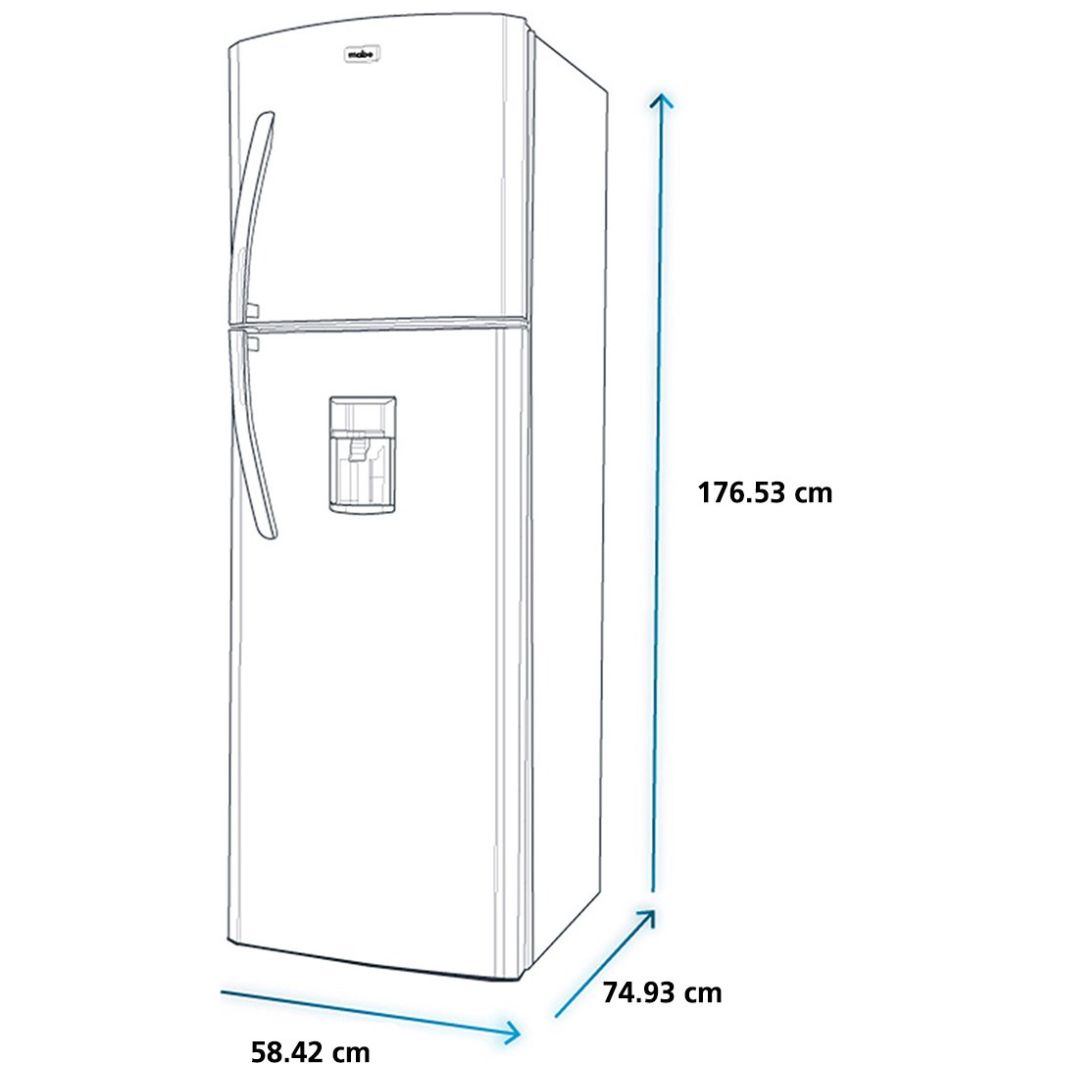 Refrigerador Mabe Congelador Superior 11 Ft Rma300Fjmrm0 Inoxidable Mate