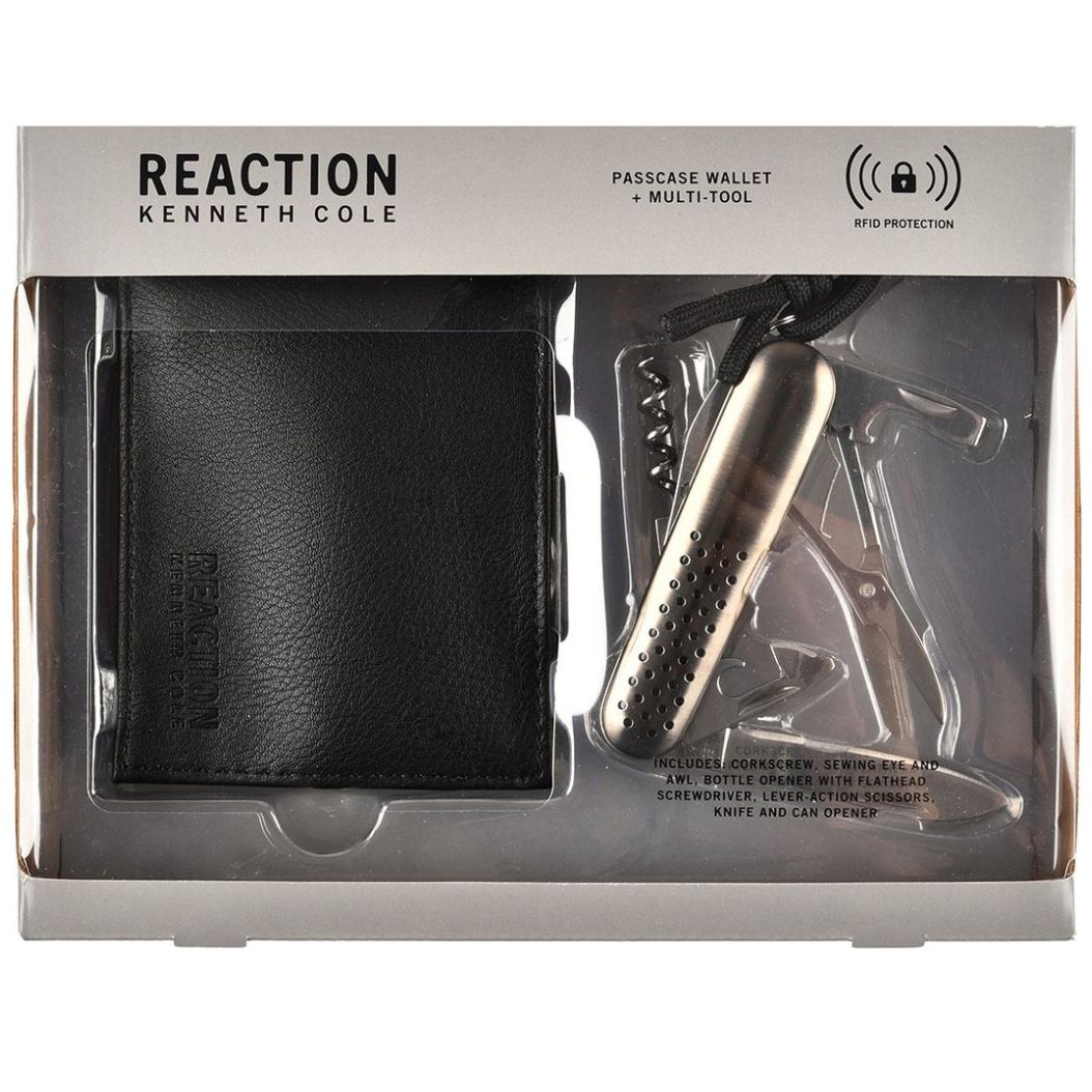 Set de Cartera Kenneth Cole Reaction con un Multiherramientas para Hombre