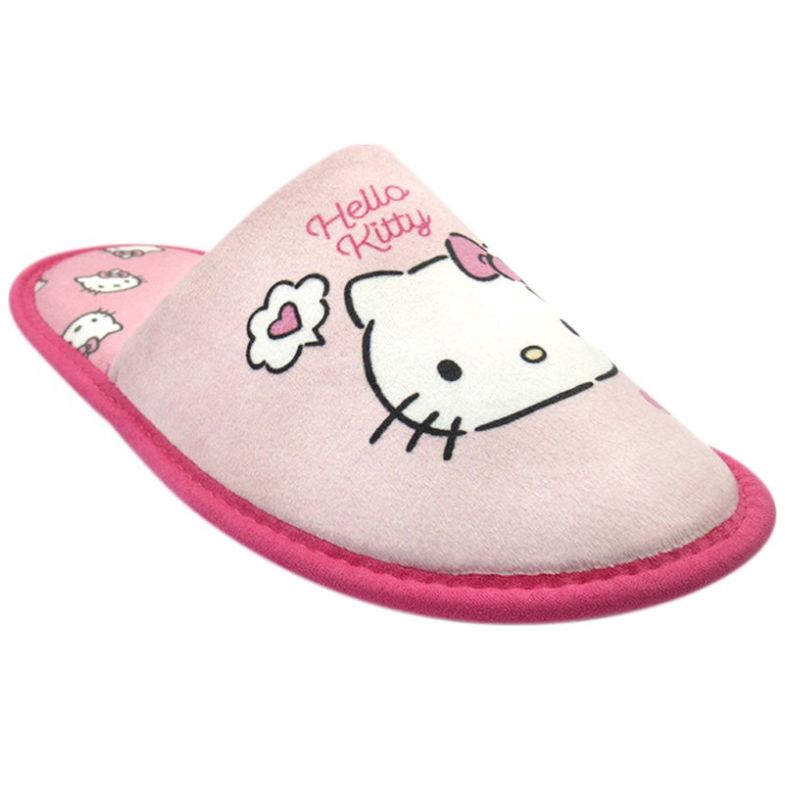 Pantufla Hello Kitty Salto de Cama Ch-Xg Rosa