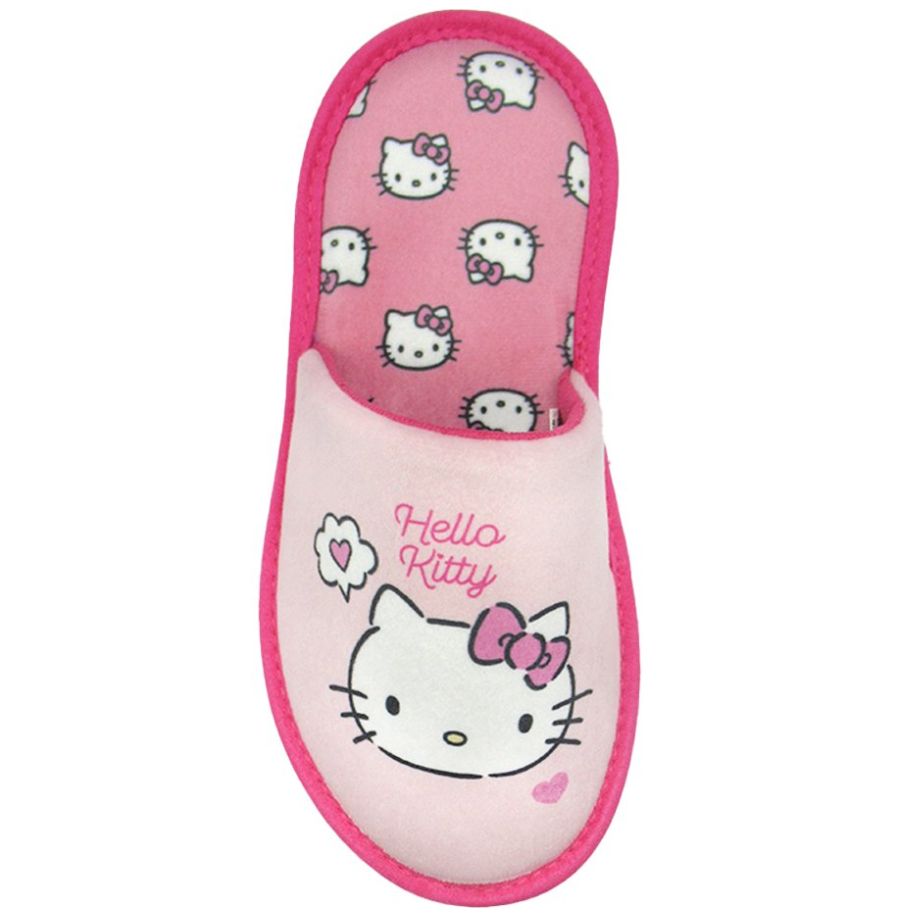 Pantufla Hello Kitty Salto de Cama Ch-Xg Rosa