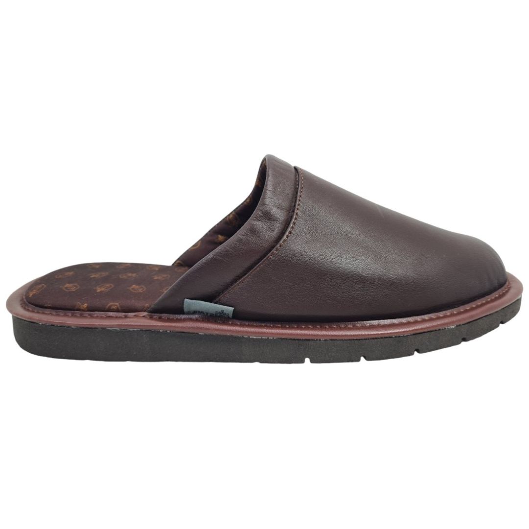 Pantufla Stahl en Piel Café