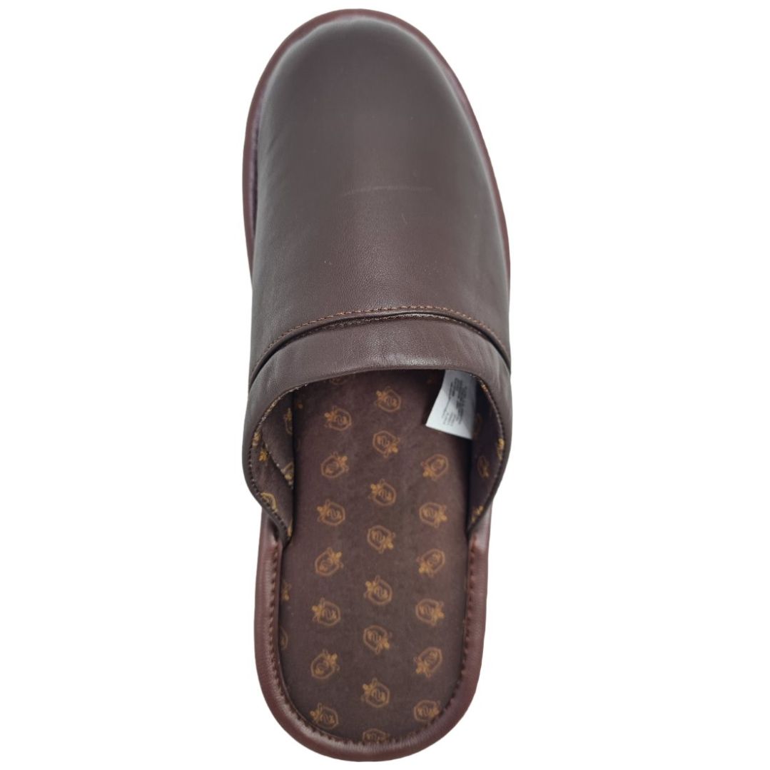 Pantufla Stahl en Piel Café