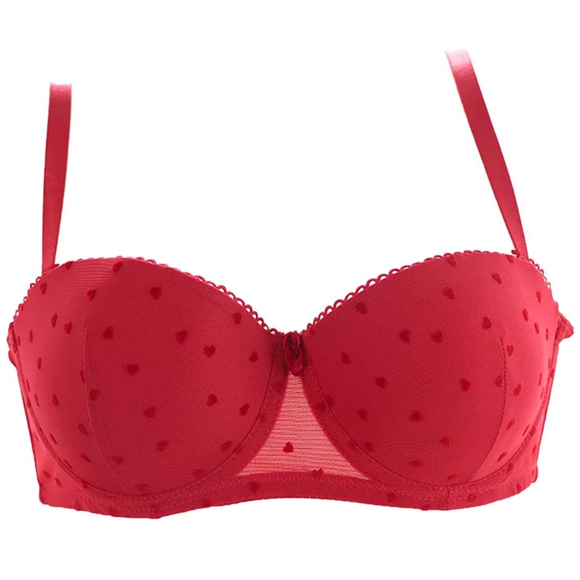 Brasier Strapple con Aplicación Rojo Couture