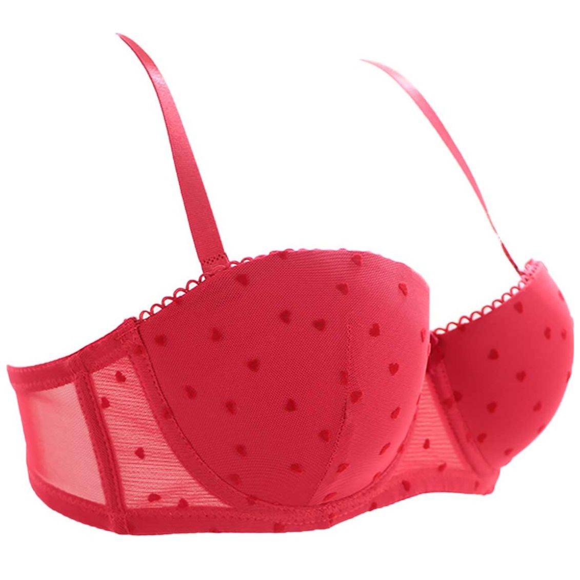 Brasier Strapple con Aplicación Rojo Couture
