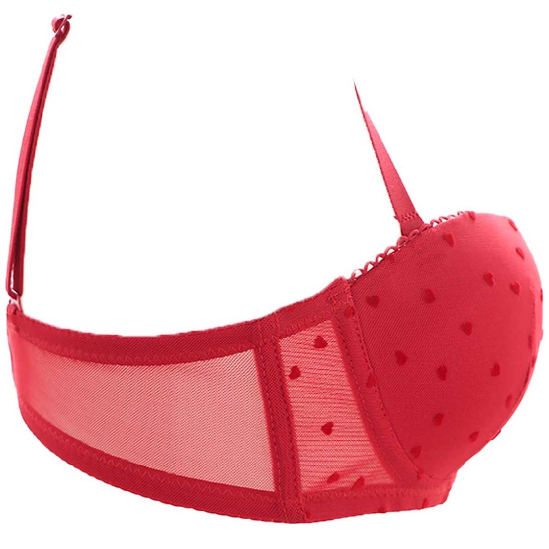 Brasier Strapple con Aplicación Rojo Couture