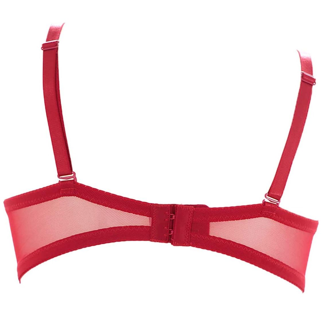  El juego de brasier transparente sin costuras incluye un brasier  y 2 formas de pechos de esponja, Rojo - : Ropa, Zapatos y Joyería