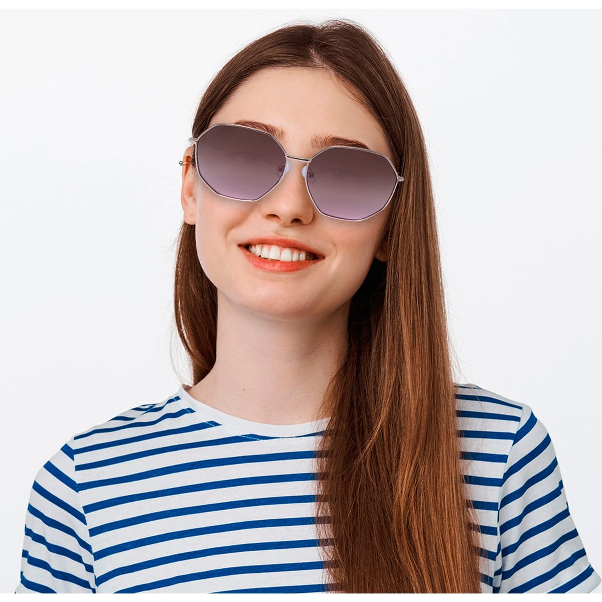 Lentes de Sol Redondos Metal Dorado-Rosa Mica Café Mossimo