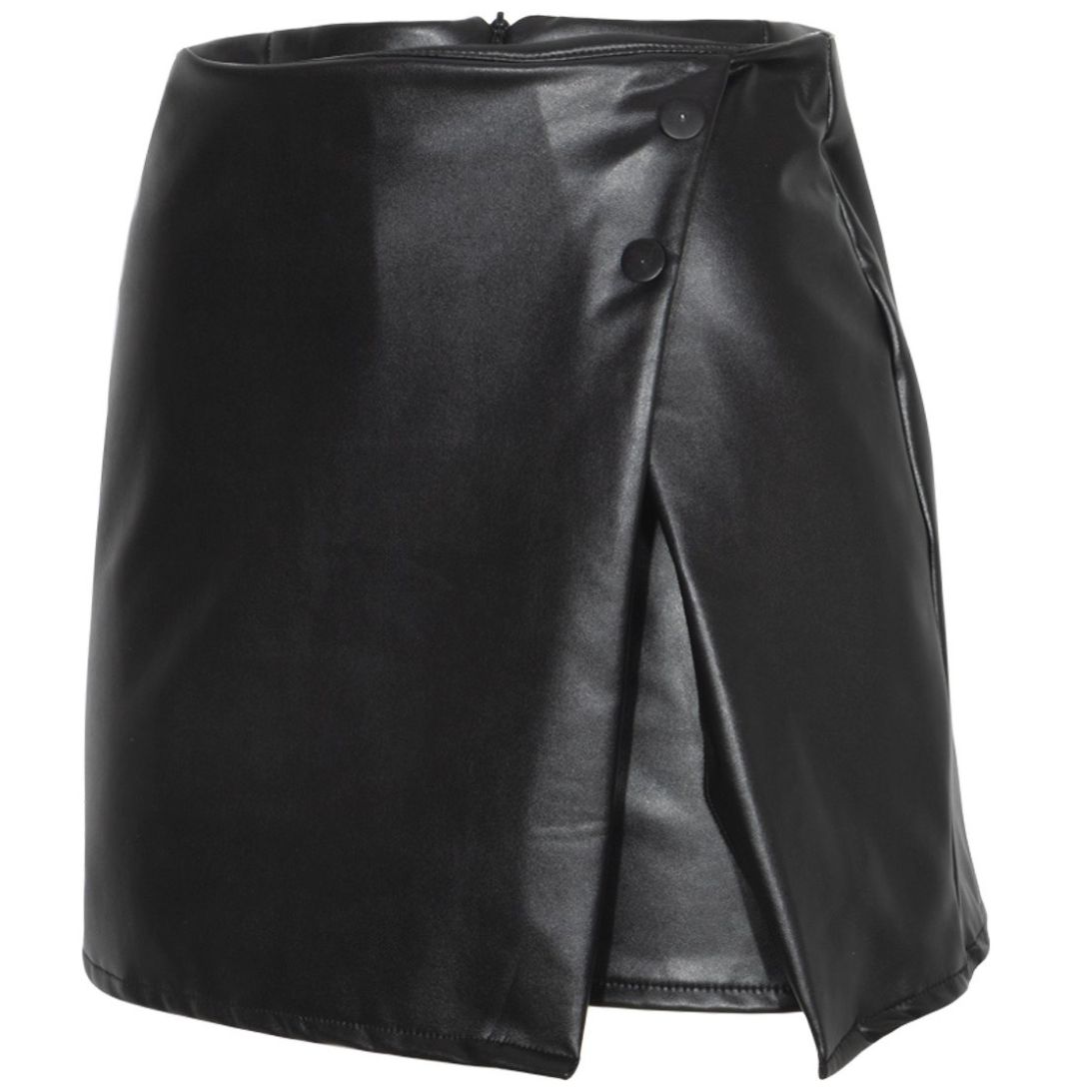 Short Falda Tipo Piel Limoncello