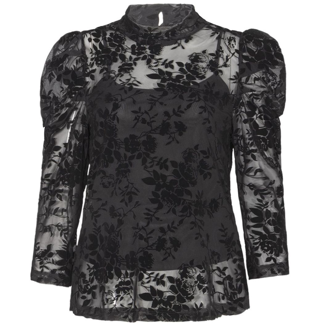 Blusa de Encaje Manga Larga 7Jlady